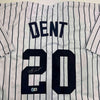 Autographed/Signed Bucky Dent New York Pinstripe Baseball Jersey Beckett BAS COA