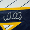 Framed Autographed/Signed William Contreras 35x39 Milwaukee Pinstripe Baseball Jersey JSA COA