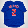 Autographed/Signed Nico Hoerner Chicago Blue Baseball Jersey Beckett BAS COA
