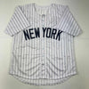 Autographed/Signed Willie Randolph New York Pinstripe Baseball Jersey Beckett BAS COA