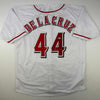 Autographed/Signed Elly De La Cruz Cincinnati White Baseball Jersey Beckett BAS COA