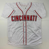 Autographed/Signed Elly De La Cruz Cincinnati White Baseball Jersey Beckett BAS COA