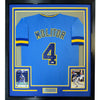 Framed Autographed/Signed Paul Molitor 35x39 Milwaukee Blue Baseball Jersey JSA COA by Hall of Fame Sports Memorabilia