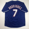 Autographed/Signed Ivan Pudge Rodriguez Texas Blue Baseball Jersey PSA/DNA COA by Hall of Fame Sports Memorabilia