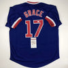 Autographed/Signed Mark Grace Chicago Blue Baseball Jersey JSA COA by Hall of Fame Sports Memorabilia