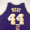 Autographed/Signed Jerry West Los Angeles LA Purple Basketball Jersey JSA COA by Hall of Fame Sports Memorabilia