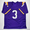 Autographed/Signed Odell Beckham Jr. LSU Purple College Football Jersey Beckett BAS COA by Hall of Fame Sports Memorabilia