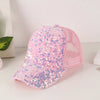 Sequin-Embroidered Mesh Baseball Cap with Sunshade – Breathable Trendy Hat by FitiqueFit