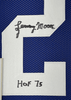 Framed Autographed/Signed Lenny Moore 35x39 HOF 75 Baltimore Blue Football Jersey JSA COA