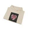 Distressed Heart Collage Hoodie | Soft Grunge Hearts, punk heart design by Tristan’s Treehouse