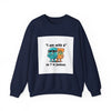 Funny Meme Crewneck Sweatshirt — "I am with six so 7 is jealous" by Tristan’s Treehouse