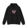 Distressed Heart Collage Hoodie | Soft Grunge Hearts, punk heart design by Tristan’s Treehouse