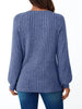 Ribbed Knit Decor Button Long Sleeve T-Shirt by Simply Love