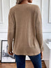 Ribbed Knit Button Detail Long Sleeve T-Shirt by Simply Love