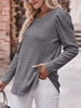 Ribbed Knit Puff Sleeve T-Shirt by Simply Love