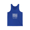 Peace Is a Universal Language Tank Top – Graphic Message Muscle Tee by Tristan’s Treehouse