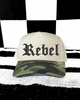 camo rebel embroidered Hat by Madness & Mayhem LLC