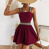 Women's Resort-Style Sleeveless Wide-Leg Jumpsuit with Cinched Waist by FitiqueFit