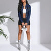 Women's Denim-Look Short Jacket by FitiqueFit