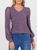 Lace Sleeve V-Neck T-Shirt by Simply Love