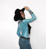 Marvel-ous Metallic Pearl Snap Rodeo Shirt by Neon Spur