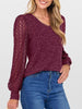Lace Sleeve V-Neck T-Shirt by Simply Love