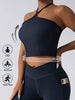 Padded Crop Top Push Up Sports Bra – Seamless Supportive Gym Tank for Women by FitiqueFit