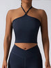 Padded Crop Top Push Up Sports Bra – Seamless Supportive Gym Tank for Women by FitiqueFit