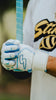 Winder Series Batting Gloves - Columbia Blue/White & Graphite