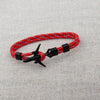 Modern Fashion Airplane Anchor Bracelets Men Charm Rope Chain Paracord Bracelet Women Male Air Force Style Wrap Metal Sport Hook Gift by Stevvex