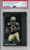 Graded 1999 Bowman Chrome Ricky Williams #182 Rookie RC Football Card PSA 10 Gem Mint