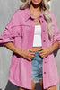 Women Exposed Seam Collared Neck Button Up Jacket with Pockets Stylish Casual Everyday Wear by Stevvex
