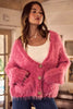SO ME Soft Touch Hairy Loose Fit Cozy Sweater Cardigan by FitiqueFit