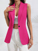 Women's Sleeveless Single-Button Cardigan Jacket – Round Neck by FitiqueFit