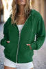Women’s Zip Up Crop Sweatshirt – Fleece Lined Casual Hoodie by FitiqueFit