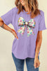 Bow Graphic Round Neck Short Sleeve T-Shirt by Wild and Free Boutique