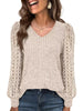Lace Sleeve V-Neck T-Shirt by Simply Love