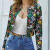 Women’s Floral Short Jacket – Casual Long Sleeve Outerwear by FitiqueFit