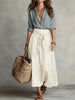 Button-Down Shirt & Straight Skirt Two-Piece Set by FitiqueFit
