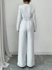 Women’s Tweed Pearl-Button Jacket & Pants Set by FitiqueFit