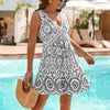 Boho V-Neck Sleeveless Summer Beach Dress by FitiqueFit