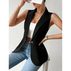 Women's Sleeveless Open-Front Vest Blazer – Work & Office Jacket by FitiqueFit