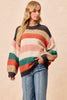 BiBi Stripes Color Block Chunky Sweater by FitiqueFit