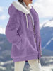 Plush Hooded Jacket – Oversized Fleece Zip-Up with Pockets by FitiqueFit