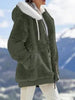 Plush Hooded Jacket – Oversized Fleece Zip-Up with Pockets by FitiqueFit