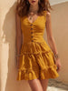 Women's Sleeveless Linen Button-Up Midi Dress by FitiqueFit