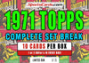 1971 TOPPS FOOTBALL COMPLETE SET BREAK - 10 CARDS PER BOX!