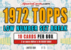 1972 TOPPS FOOTBALL LOW NUMBER SET BREAK BOX– 10 CARDS PER BOX!