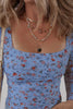 Floral Print Square Neck Long Sleeve Top by Wild and Free Boutique