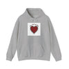 Gothic Romance Rose Heart Hoodie | Nu Romantic 80s Nostalgia by Tristan’s Treehouse